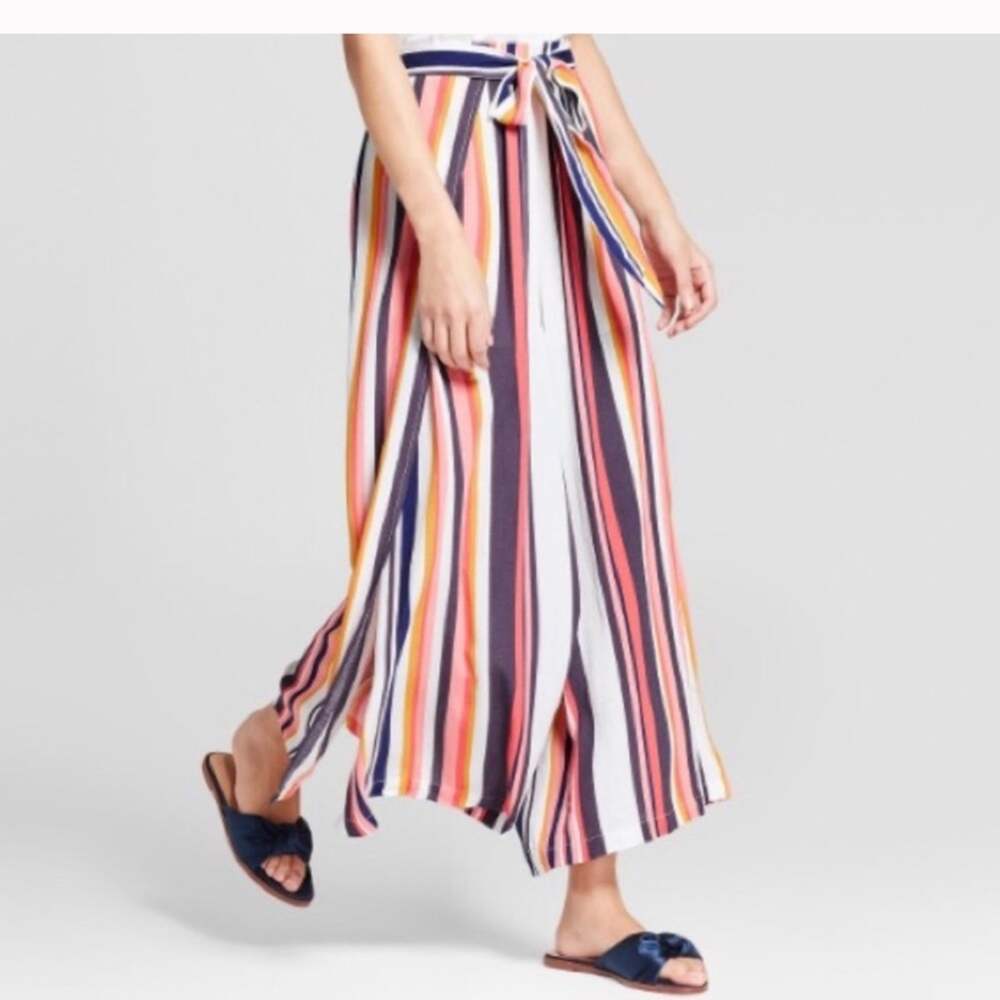 Xhilaration Striped Multicolored Palazzo Pants Size S